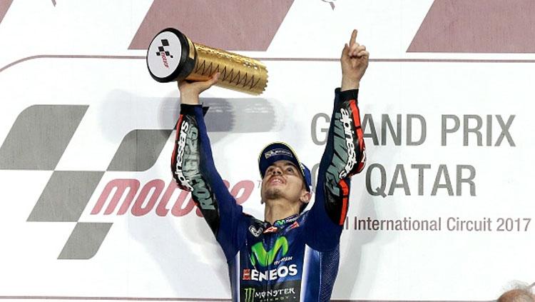 Maverick Vinales sukses menjuarai seri pembuka MotoGP 2017.