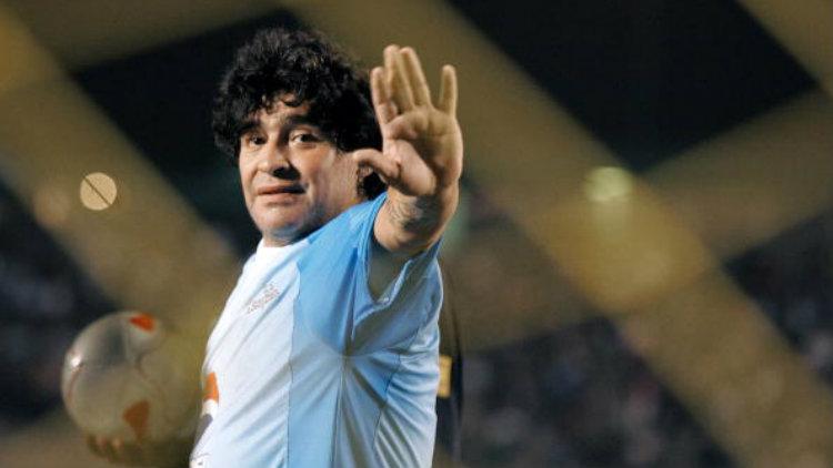 Legenda Argentina, Diego Maradona. Copyright: ORLANDO SIERRA/AFP/Getty Images