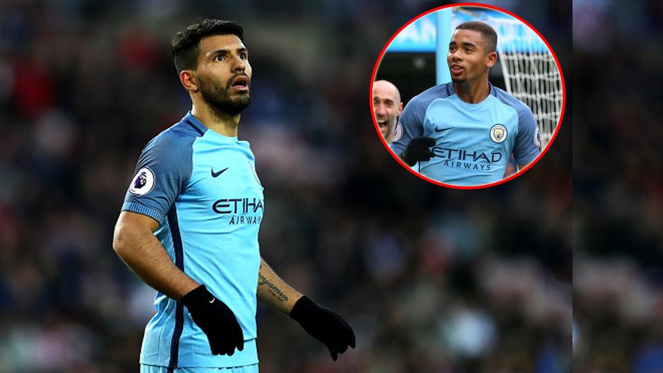 Penyerang Man City, Sergio Aguero (insert:Gabriel Jesus) Copyright: Michael Regan/Getty Images