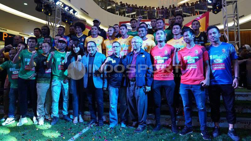 Skuat Sriwijaya FC dalam acara launching tim. - INDOSPORT