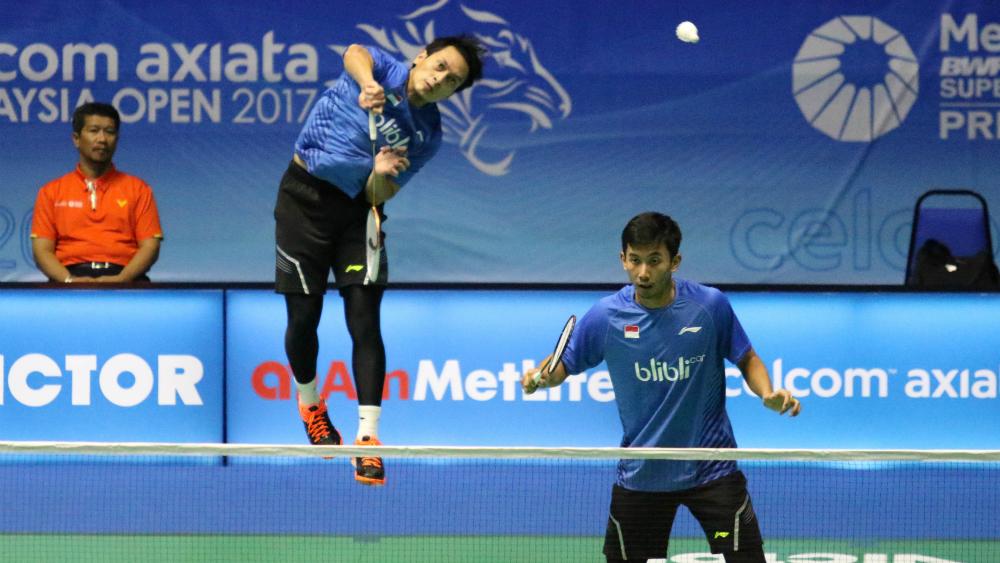 Mohammad Ahsan/Rian Agung Saputro di babak pertama Malaysia Open SSP 2017. - INDOSPORT