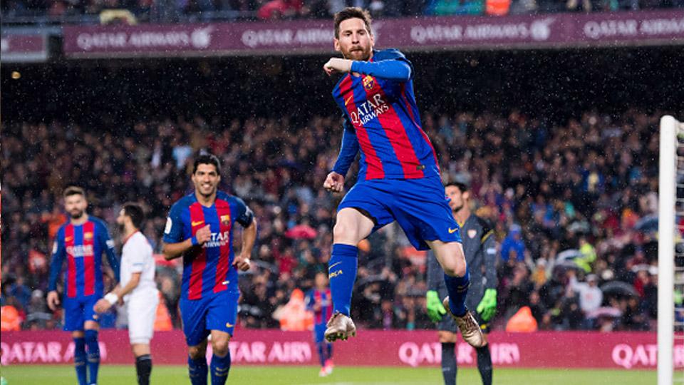 Penyerang Barcelona, Lionel Messi. Copyright: Alex Caparros/Getty Images