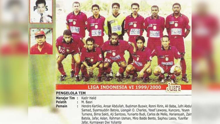 Skuat PSM Makassar ketika Juara tahun 2000. Copyright: kompasiana