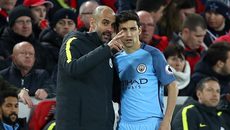 Jesus Navas dan Guardiola Copyright: Clive Brunskill/Getty Images