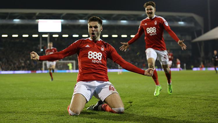 Selebrasi Ben Brereton usai membobol gawang Fulham. Copyright: John Patrick Fletcher/Action Plus via Getty Images