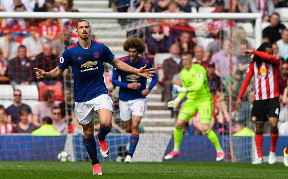 Penyerang Man United, Zlatan Ibrahimovic Copyright: Stu Forster/Getty Images