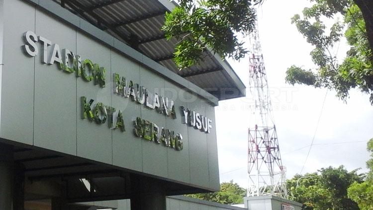 Stadion Maulana Yusuf yang berlokasi di Jl. Jendral Sudirman, Sumurpecung, Kota Serang, Banten.
