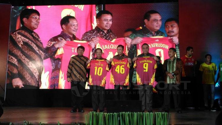 Situasi launching tim Bhayangkara FC. Copyright: Zainal Hasan/INDOSPORT
