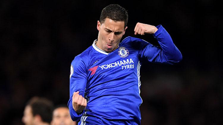 Selebrasi Eden Hazard. Copyright: Darren Walsh/Chelsea FC via Getty Images