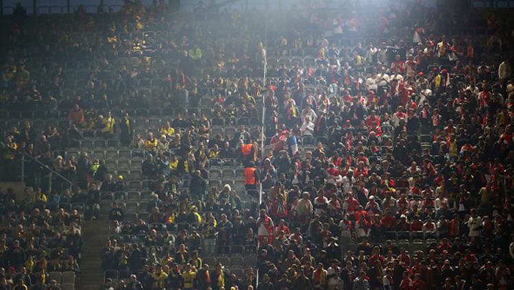 Suasana di Signal Iduna Park jelang laga antara Borussia Dortmund melawan AS Monaco. - INDOSPORT