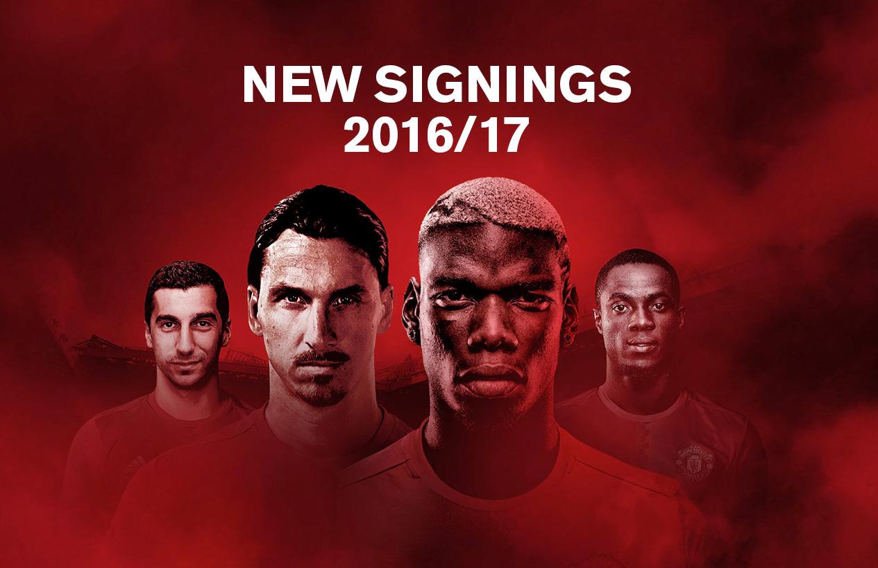 Empat Pemain anyar Manchester United di musim 2016/17. Copyright: Manutd.com