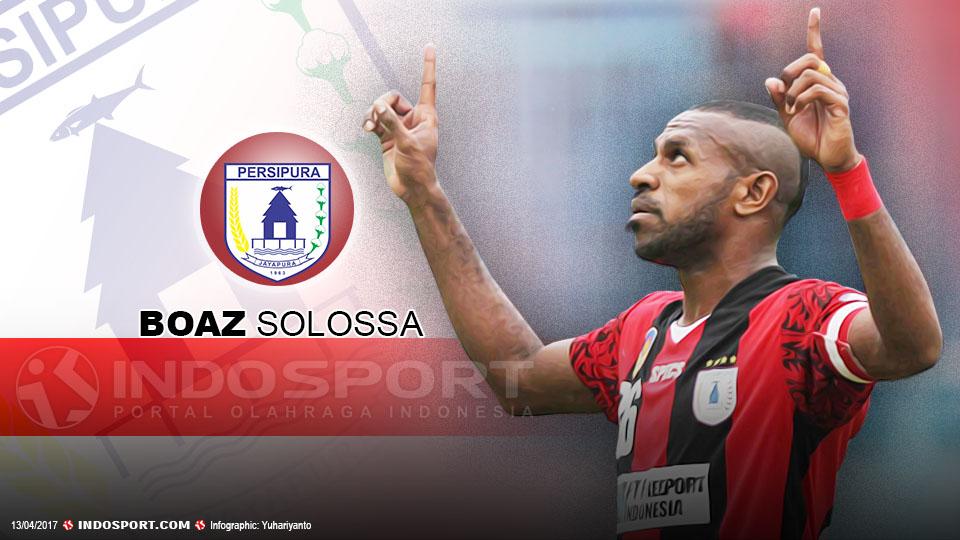 Boaz Solossa (Persipura Jayapura). Copyright: Grafis:Yanto/Indosport/ligaolahraga.com