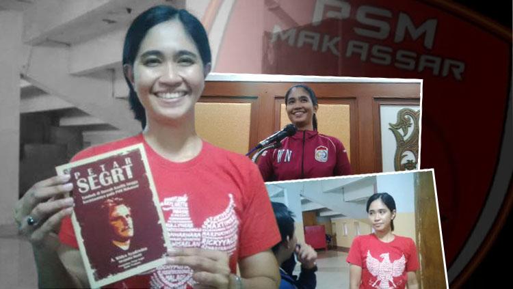 Apa kabar Andi Widya Syadzwina? Wanita cantik yang pernah menjabat sebagai manajer klub Liga 1 PSM Makassar diajang Piala AFC 2019 lalu. - INDOSPORT