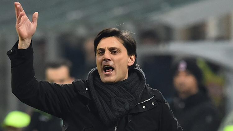 Pelatih AC Milan, Vincenzo Montella. Copyright: AFP