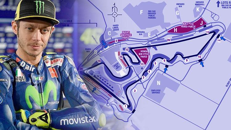 Pembalap Yamaha Movistar, Valentino Rossi. - INDOSPORT