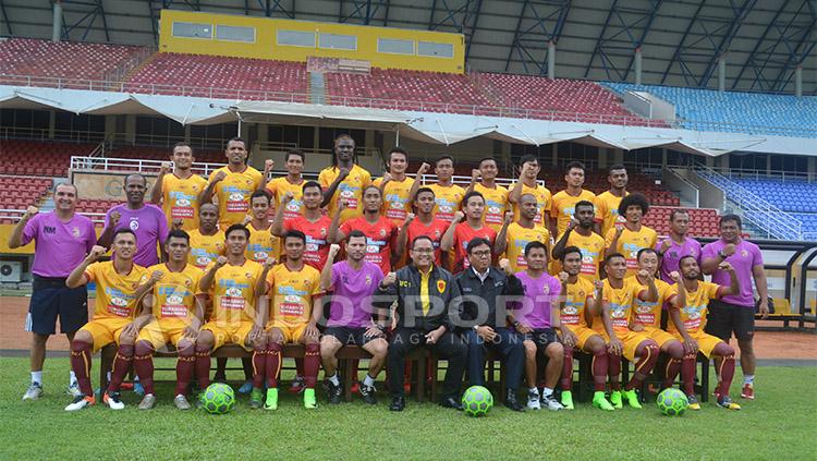 Skuat Sriwijaya FC usai penandatanganan kontrak resmi. - INDOSPORT