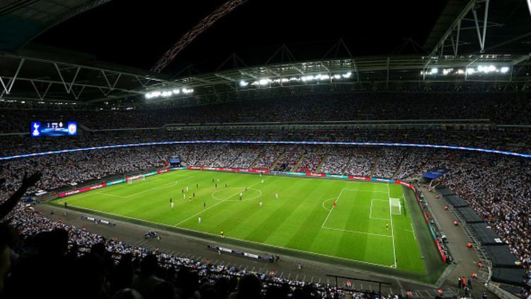 Wembley dijadikan markas bagi Tottenham Hotspur di pentas Liga Champions. Copyright: Tottenham Hotspur FC/Tottenham Hotspur FC via Getty Images