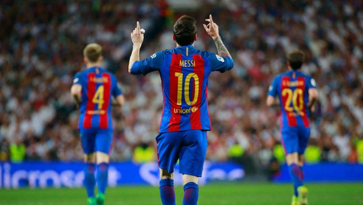Bintang Barcelona, Lionel Messi. Copyright: Gonzalo Arroyo Moreno/Getty Images