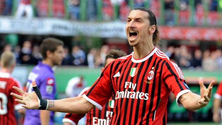 Ibrahimovic saat masih berseragam AC Milan Copyright: Claudio Villa/Getty Images