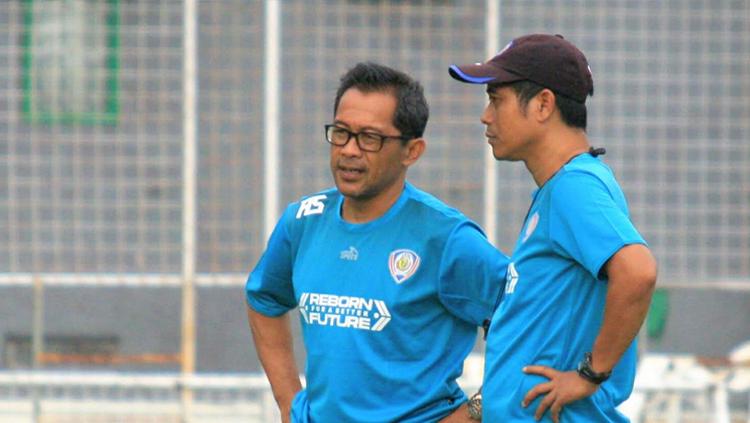 Pelatih Arema FC, Aji Santoso. Copyright: Ian Setiawan/INDOSPORT