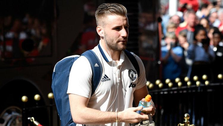 Bek kiri Manchester United, Luke Shaw. Copyright: Stu Forster/Getty Images