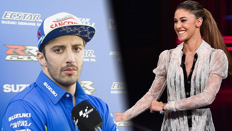 Andrea Iannone dan Belen Rodriguez. - INDOSPORT