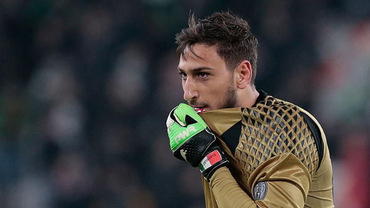 Kiper andalan AC Milan, Gianluigi Donnarumma. Copyright: Emilio Andreoli/Getty Images