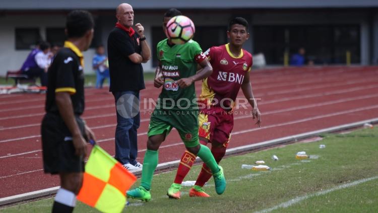Suasana pertandingan Bhayangkara FC kontra PS TNI