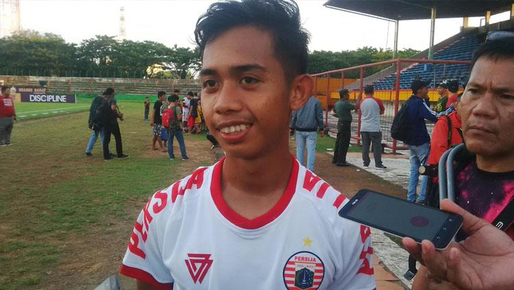 Pemain muda Persija Jakarta, Muhammad Rasul. Copyright: Muhammad Nur Basri/INDOSPORT