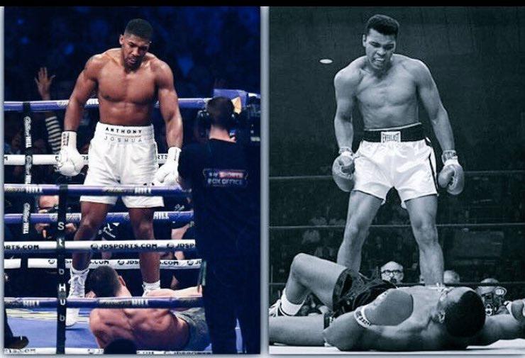 Anthony Joshua sang penerus Alm. Muhammad Ali. Copyright: @Tutsy22