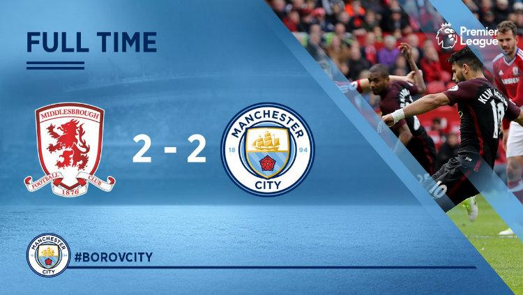 Middlesbrough vs Manchester City. - INDOSPORT