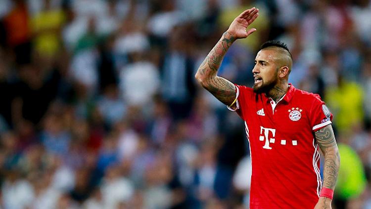 Arturo Vidal pada laga saat melawan Real Madrid. Copyright: Gonzalo Arroyo Moreno/Getty Images