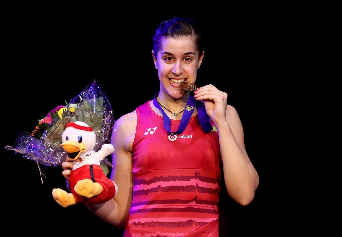 Pebulutangkis terbaik Spanyol, Carolina Marin. Copyright: Twitter @Caro_marin2