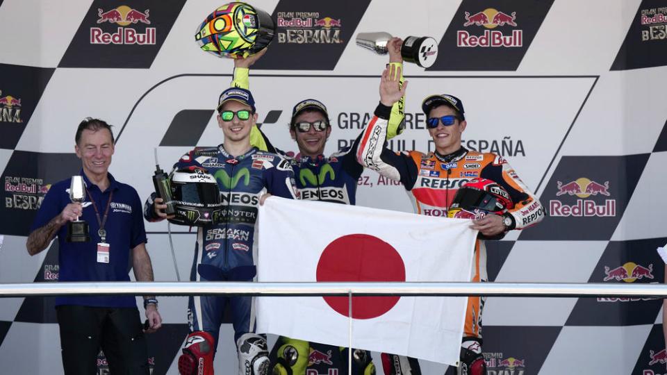 Podium GP Spanyol 2016. Copyright: Motorcyclist