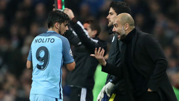 Striker Manchester City, Nolito. - INDOSPORT