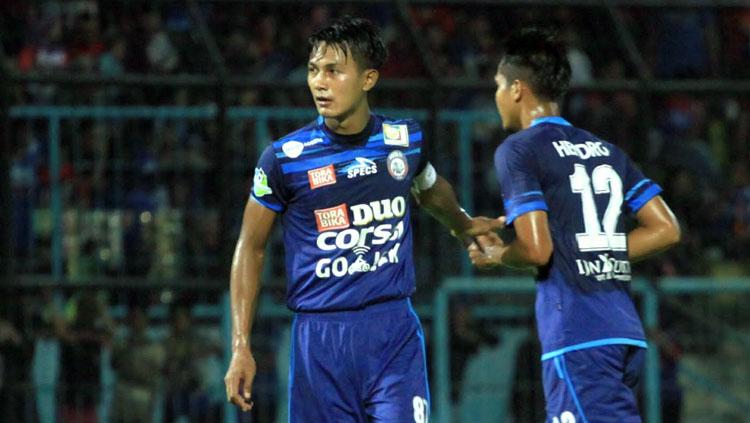 Kapten Arema FC, Johan Ahmad Alfarizi. Copyright: Ian Setiawan/INDOSPORT