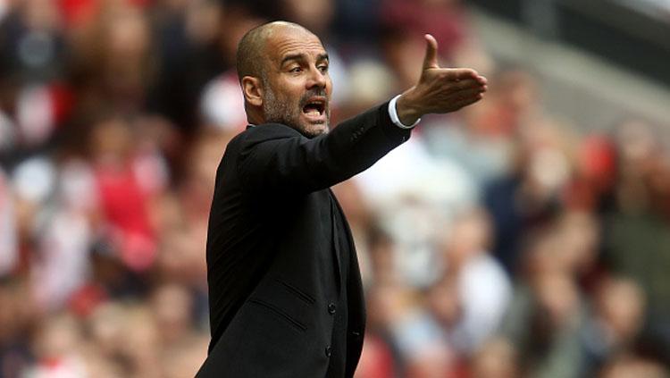 Pelatih Manchester City, Pep Guardiola. Copyright: Julian Finney/Getty Images