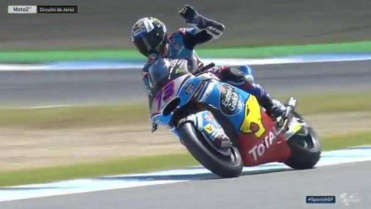 Alex Marquez berhasil mencapai podium ajang Moto2 San Marino.