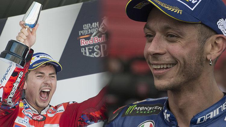 Jorge Lorenzo dan Valentino Rossi. - INDOSPORT