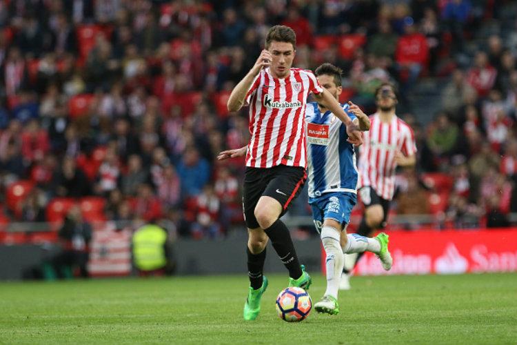 Bek andalan Athletic Bilbao, Aymeric Laporte. Copyright: Oskar Matxin/Action Plus via Getty Images