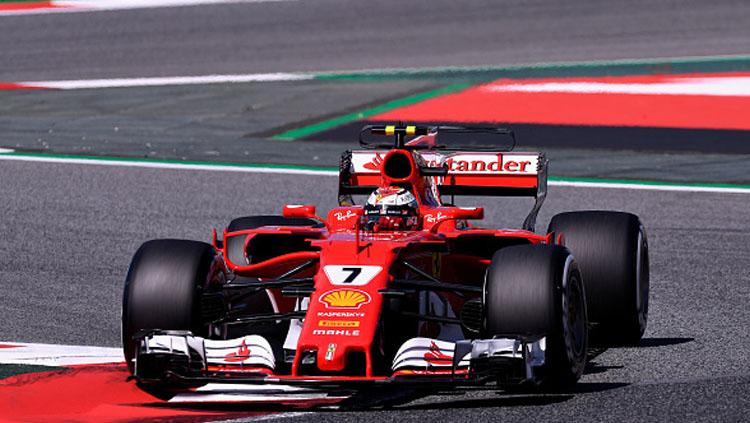 Pembalap Ferrari, Kimi Raikkonen. Copyright: Alex Caparros/Getty Images