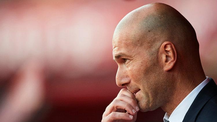 Pelatih Real Madrid, Zinedine Zidane. Copyright: Aitor Alcalde/Getty Images