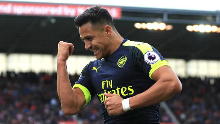 Bintang Arsenal, Alexis Sanchez. Copyright: Richard Heathcote/Getty Images