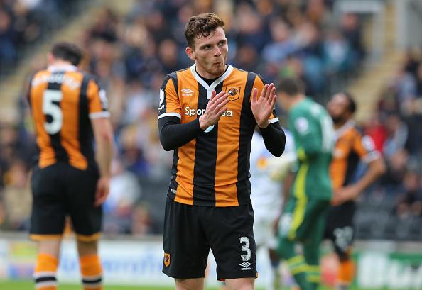 Andrew Robertson, bek kiri Hull City. Copyright: Getty Images