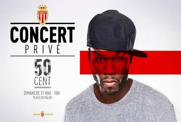 Poster 50 Cent dalam perayaan kemenangan AS Monaco. Copyright: CheapGoals