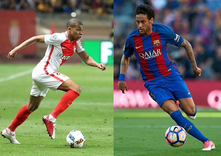 Kylian Mbappe (kiri) dan Neymar. Copyright: Jean Catuffe/Fotopress/GettyImages