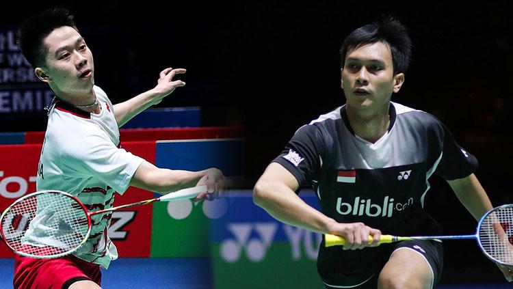 Kevin Sanjaya Sukamuljo dan Mohammad Ahsan. Copyright: INDOSPORT/Yonex