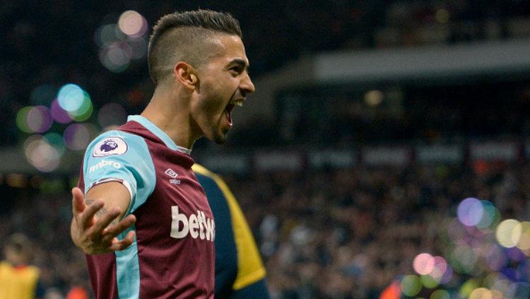 Gelandang andalan West Ham United, Manuel Lanzini. Copyright: Arfa Griffiths/West Ham United via Getty Images