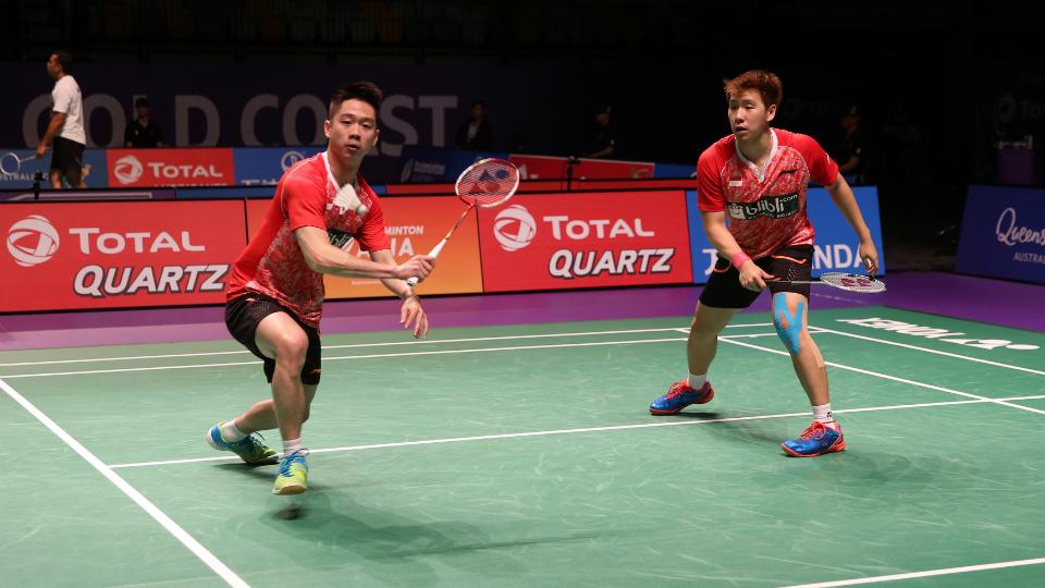 Kevin Sanjaya Sukamuljo/Marcus Fernaldi Gideon di ajang Piala Sudirman 2017. Copyright: Humas PBSI