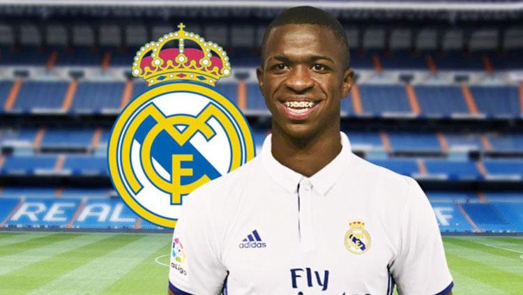 Stiker baru Real Madrid, Vinicius Junior. Copyright: Twitter@FaktaRMCF